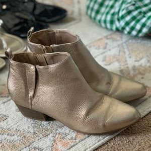 Metallic Gold Booties